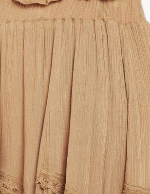 Perky Camel Montage Stylized Skirt 5