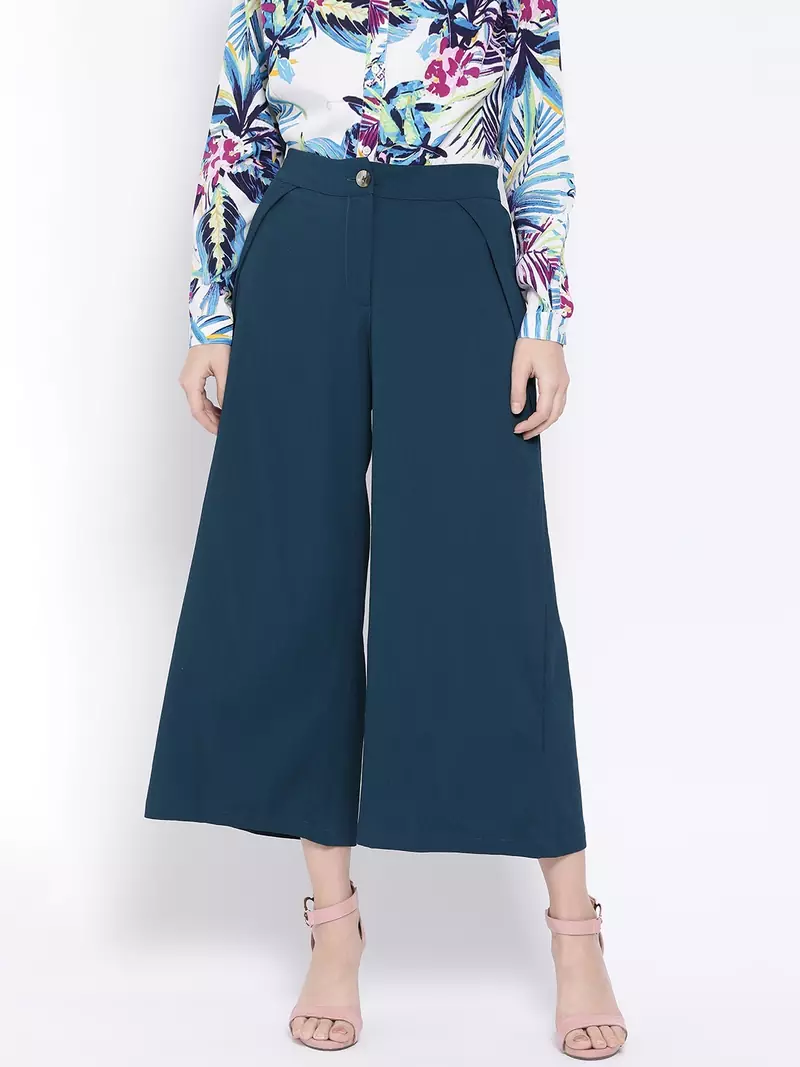 Teal La Ville Women Palazzo Pant