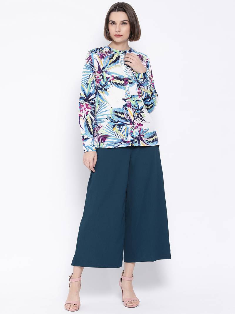 Teal La Ville Women Palazzo Pant