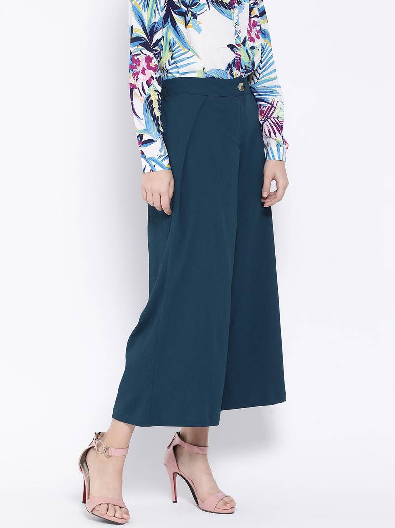 Teal La Ville Women Palazzo Pant