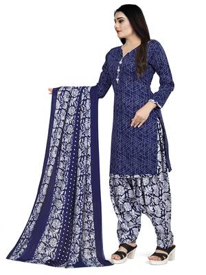 Blue printed cotton salwar 4