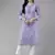 Ada Hand Embroidered Mauve Cotton Lucknow Chikankari Indian Women Kurta - A175579