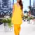 Turmeric Yellow Resham and Kasab Georgette readymade Tunic set