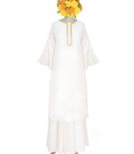 Cream Gold Kardana Chanderi readymade kurta set