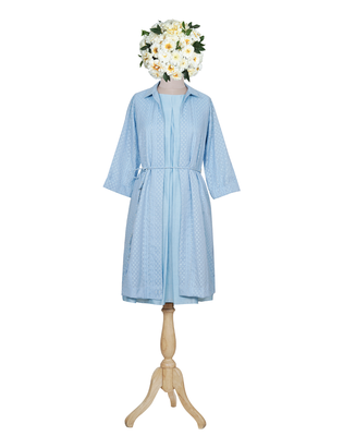Denim Blue NO Jacquard- Chanderi 1