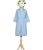 Denim Blue NO Jacquard- Chanderi