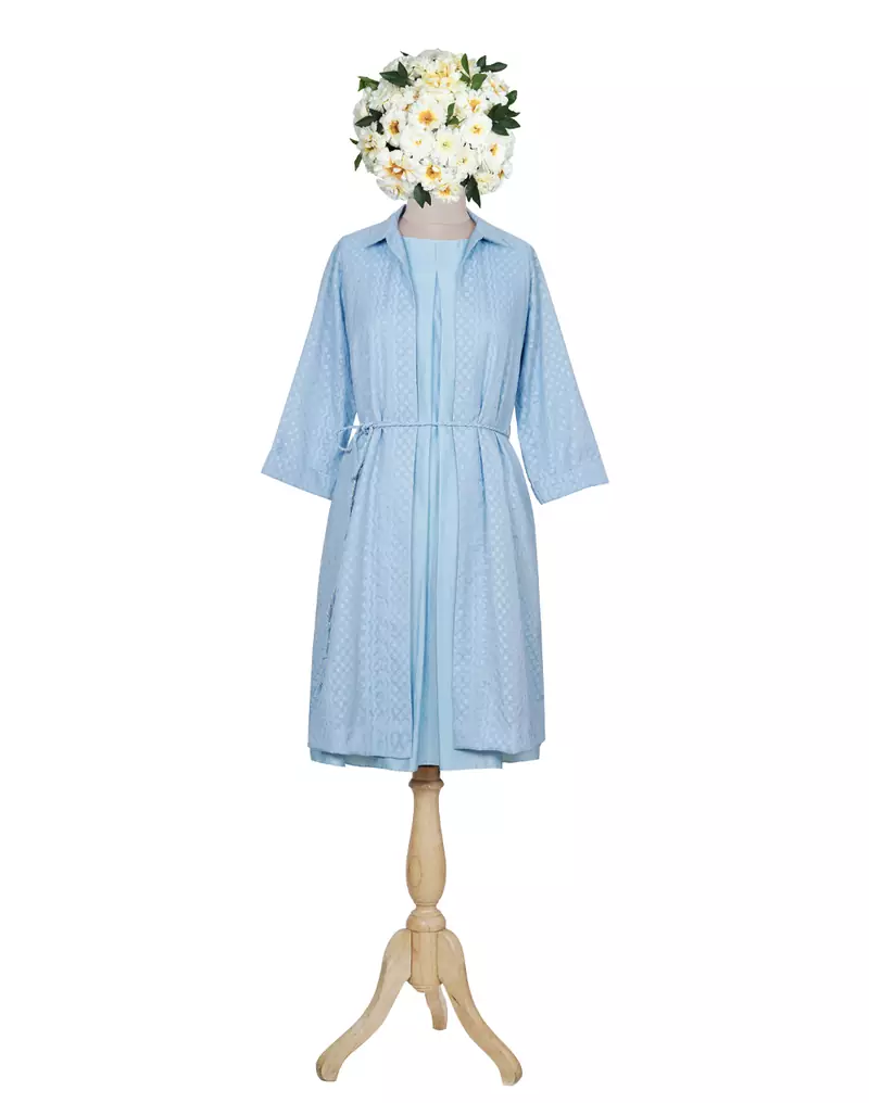 Denim Blue NO Jacquard- Chanderi