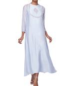 Sky Blue Resham and Kasab Chanderi readymade Tunic