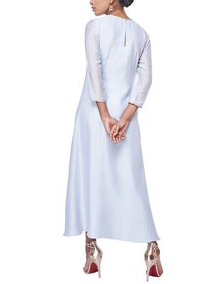 Sky Blue Resham and Kasab Chanderi readymade Tunic 3