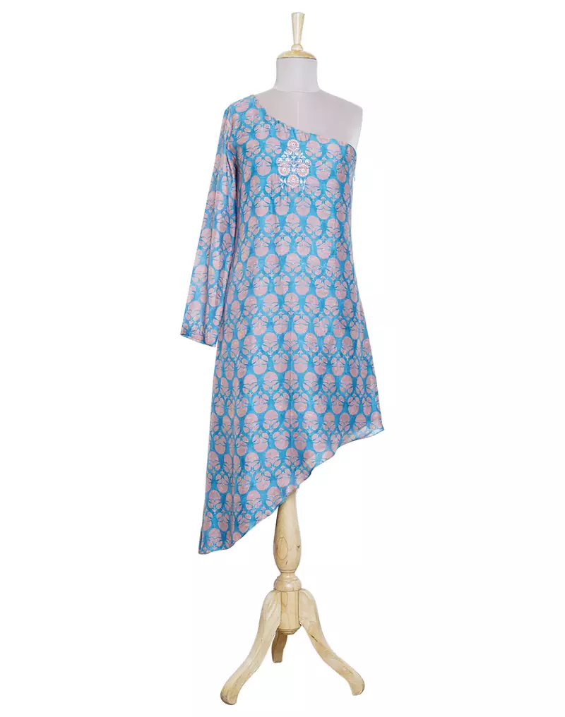 Onion Blush Pink Plain Modal Silk readymade Tunic