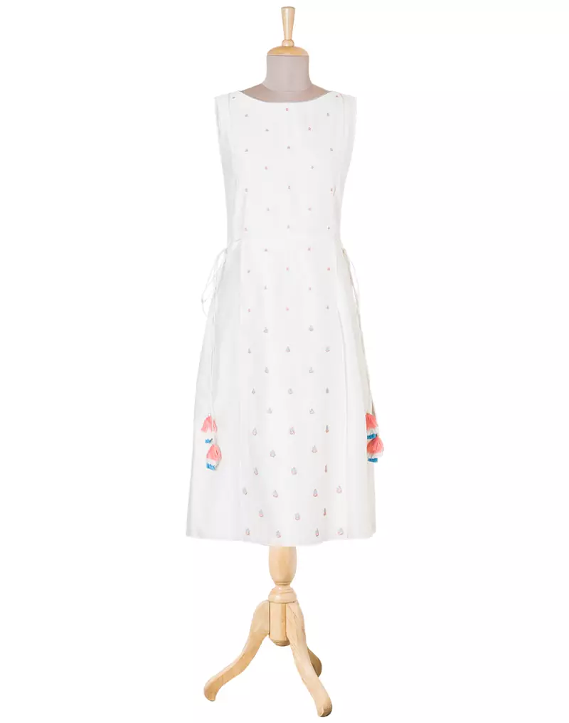 Ivory Plain Chanderi readymade Tunic