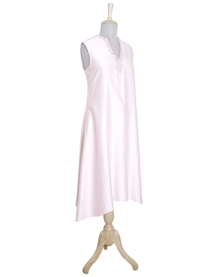 Blush Pink Plain Chanderi readymade Tunic 2