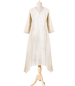 Beige Plain Cotton readymade Tunic