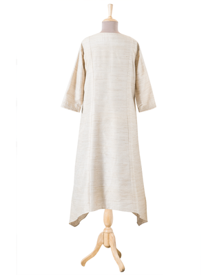 Beige Plain Cotton readymade Tunic 3