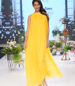 Turmeric  Resham and Kasab  Georgette readymade Gown