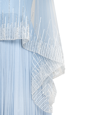 Denim Blue  Kardana   Net readymade Gown 4