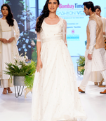 Cream  Polyester Gown