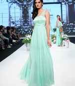 turquiose Kardana  Georgette readymade Gown