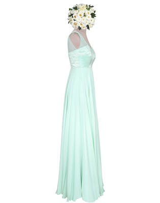 turquiose Kardana  Georgette readymade Gown 2