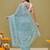 Hand Crafted Green Faux Georgette Lucknowi Chikankari Indian Women Saree With Blouse