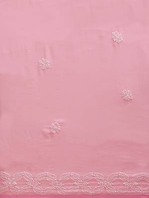 Ada Hand Embroidered Pink Georgette Saree With Blouse - A204743 3