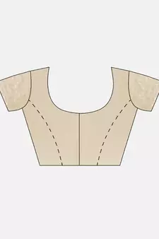 Hand Crafted Beige Georgette Lucknowi Chikankari Indian Women Saree With Blouse