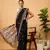 Handmade Black Georgette Lucknowi Chikankari Indian Women Saree With Blouse