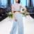 Denim Blue Resham and Kardana raw silk crop top set