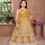 yellow embroidered polyester kids-girl-gowns