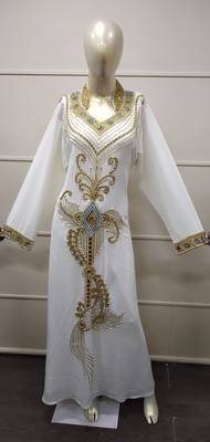 Haute Coutre Designer Abaya Traditional Farasha Maxi Dress Arabic Gown 1