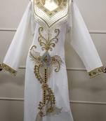 Haute Coutre Designer Abaya Traditional Farasha Maxi Dress Arabic Gown