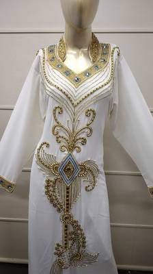 Haute Coutre Designer Abaya Traditional Farasha Maxi Dress Arabic Gown 2