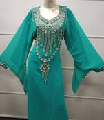 EMBROIDERED WESTERN WEDDING Dress FANCY ABAYA TURKISH BRIDE BRIDAL GOWN