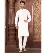 white plain Cotton kurta pajama