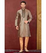 black embroidered banarasi kurta pajama