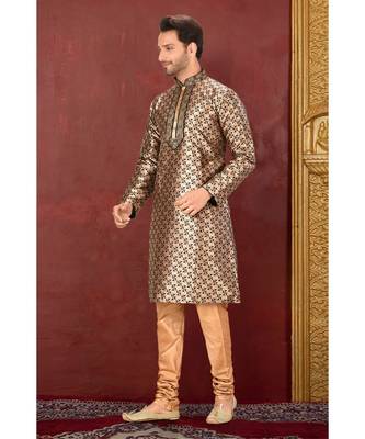 black embroidered banarasi kurta pajama 2