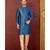 blue embroidered Silk kurta pajama