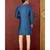 blue embroidered Silk kurta pajama