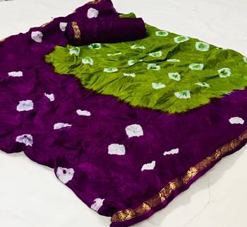 Green woven cotton silk saree with blouse 1