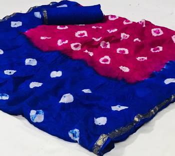 Pink woven cotton silk saree with blouse 1
