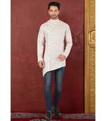 white embroidered Cotton men kurtas