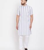 White plain pure cotton men-kurtas