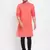 Pink plain pure cotton men-kurtas