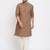 Beige woven pure cotton men-kurtas