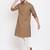 Beige woven pure cotton men-kurtas