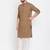 Beige woven pure cotton men-kurtas