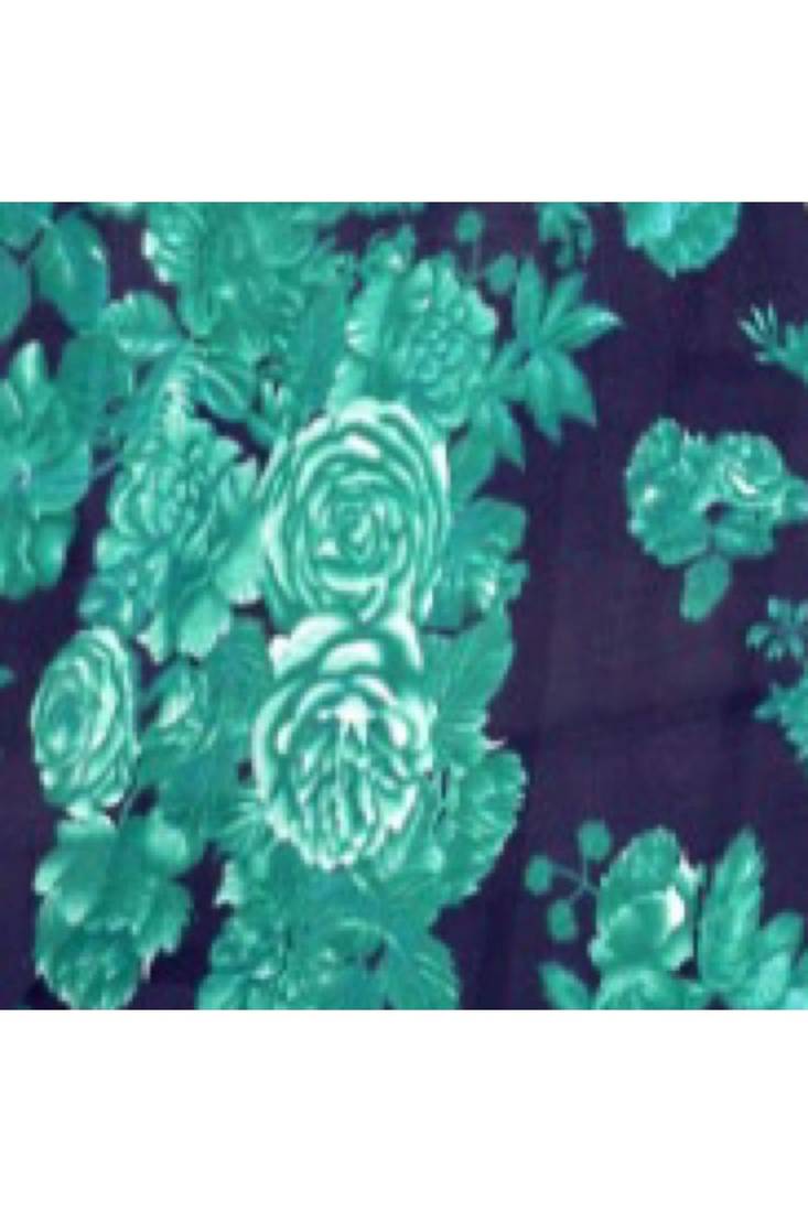 Blue printed crepe salwar