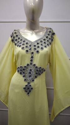Moroccan Evening Gown Maxi Dress Farasha Caftan Jalabiya Jilbab Arabic  2