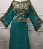 Rhinestone Traditional Arabic Dress Iranian Tea Party Evening Lawn Gown