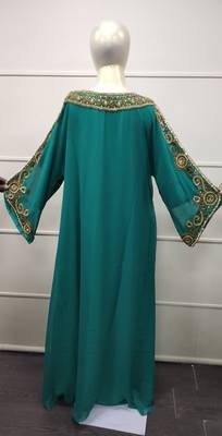 Rhinestone Traditional Arabic Dress Iranian Tea Party Evening Lawn Gown 3